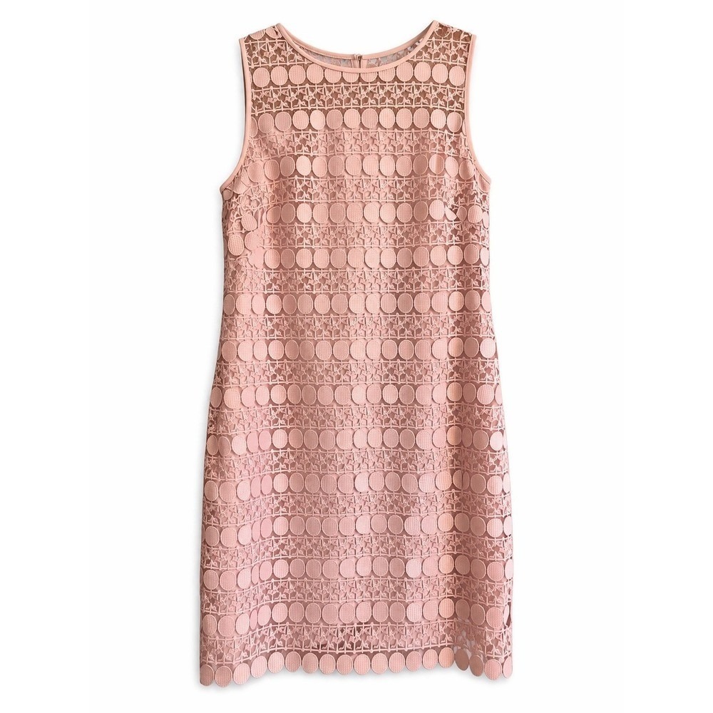 Lauren Ralph Lauren Blush Lace Dress Size 10 NWT Wedding Guest MSRP $170